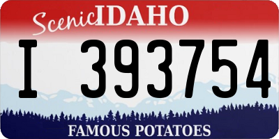 ID license plate I393754