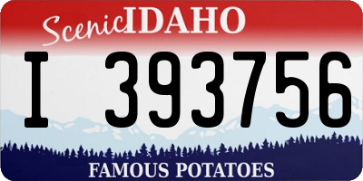 ID license plate I393756