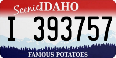 ID license plate I393757