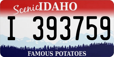 ID license plate I393759