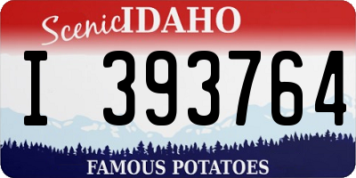 ID license plate I393764