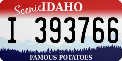 ID license plate I393766