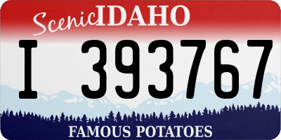 ID license plate I393767