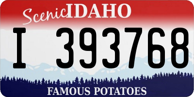 ID license plate I393768