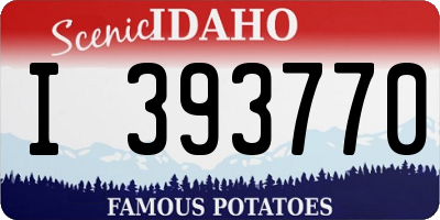 ID license plate I393770