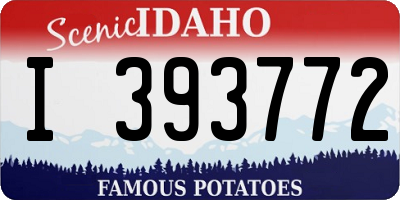 ID license plate I393772