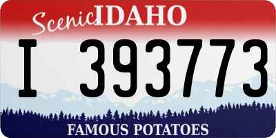 ID license plate I393773