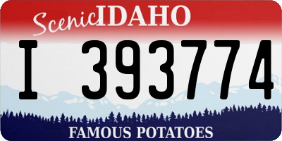 ID license plate I393774
