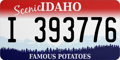 ID license plate I393776