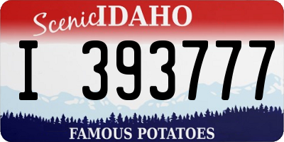 ID license plate I393777