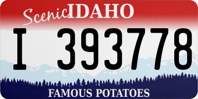 ID license plate I393778