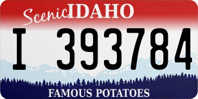 ID license plate I393784
