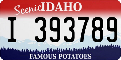 ID license plate I393789