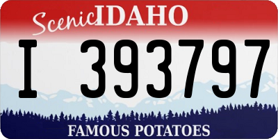 ID license plate I393797