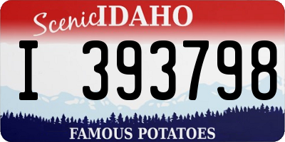 ID license plate I393798