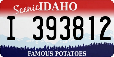 ID license plate I393812