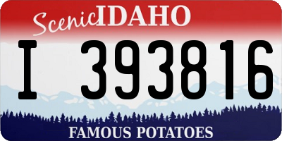 ID license plate I393816