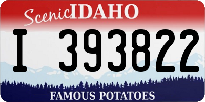 ID license plate I393822