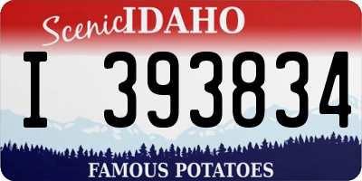 ID license plate I393834