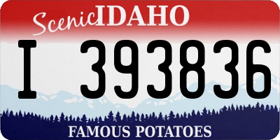 ID license plate I393836