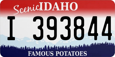 ID license plate I393844