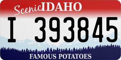 ID license plate I393845