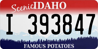 ID license plate I393847