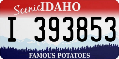 ID license plate I393853