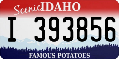 ID license plate I393856