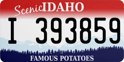 ID license plate I393859