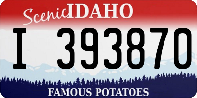 ID license plate I393870