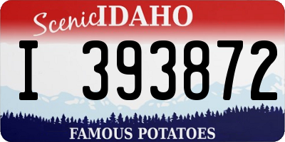 ID license plate I393872
