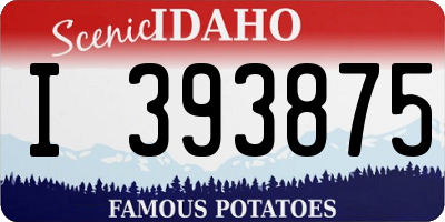 ID license plate I393875