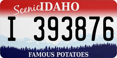 ID license plate I393876
