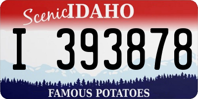 ID license plate I393878