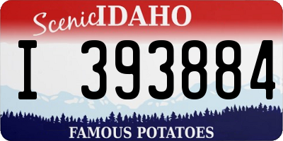 ID license plate I393884