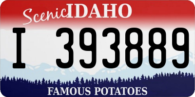 ID license plate I393889