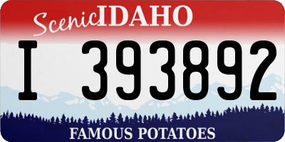 ID license plate I393892