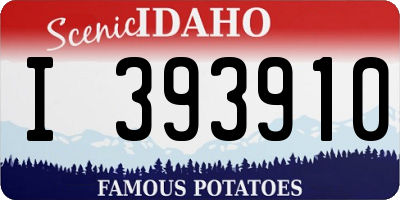 ID license plate I393910