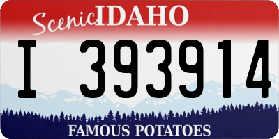 ID license plate I393914