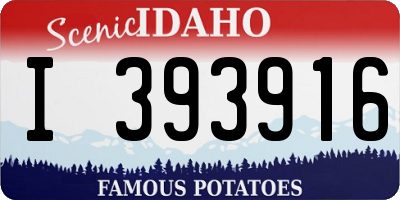 ID license plate I393916