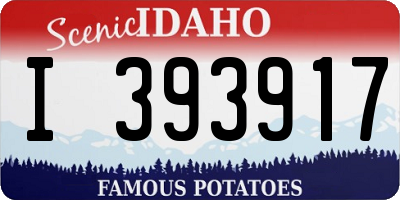 ID license plate I393917