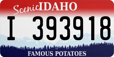 ID license plate I393918