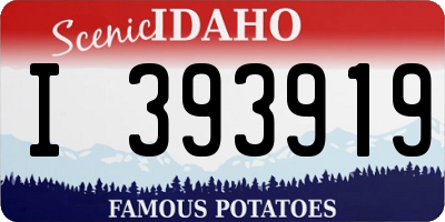 ID license plate I393919