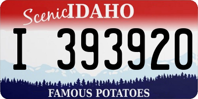 ID license plate I393920