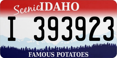 ID license plate I393923