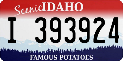 ID license plate I393924