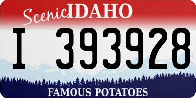 ID license plate I393928