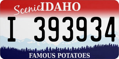 ID license plate I393934