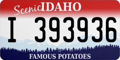 ID license plate I393936